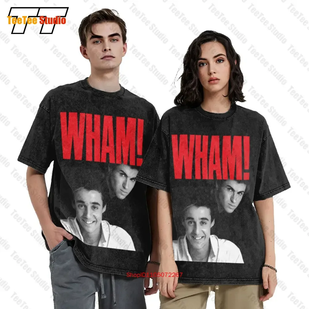 Wham Vintage Oversized T-Shirt George Michael T Vintage Rare Duran Culture Club A Ha Abc Go Go'S Soft Thin Screen Stars 54YZ