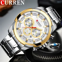 CURREN 8361 Brand Large Dial Men's Quartz Wristwatches Business Waterproof Date Luminous Classic Quartz Watch For Men