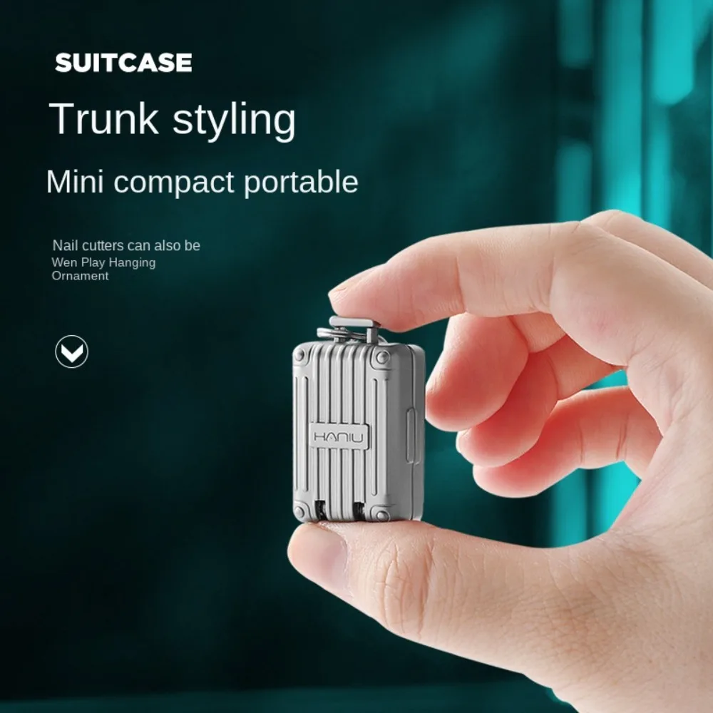 New Stainless Steel Fingernail Clipper Metal Portable Mini Nail Clipper Trim Nails Unisex Luggage Compartment Keychain