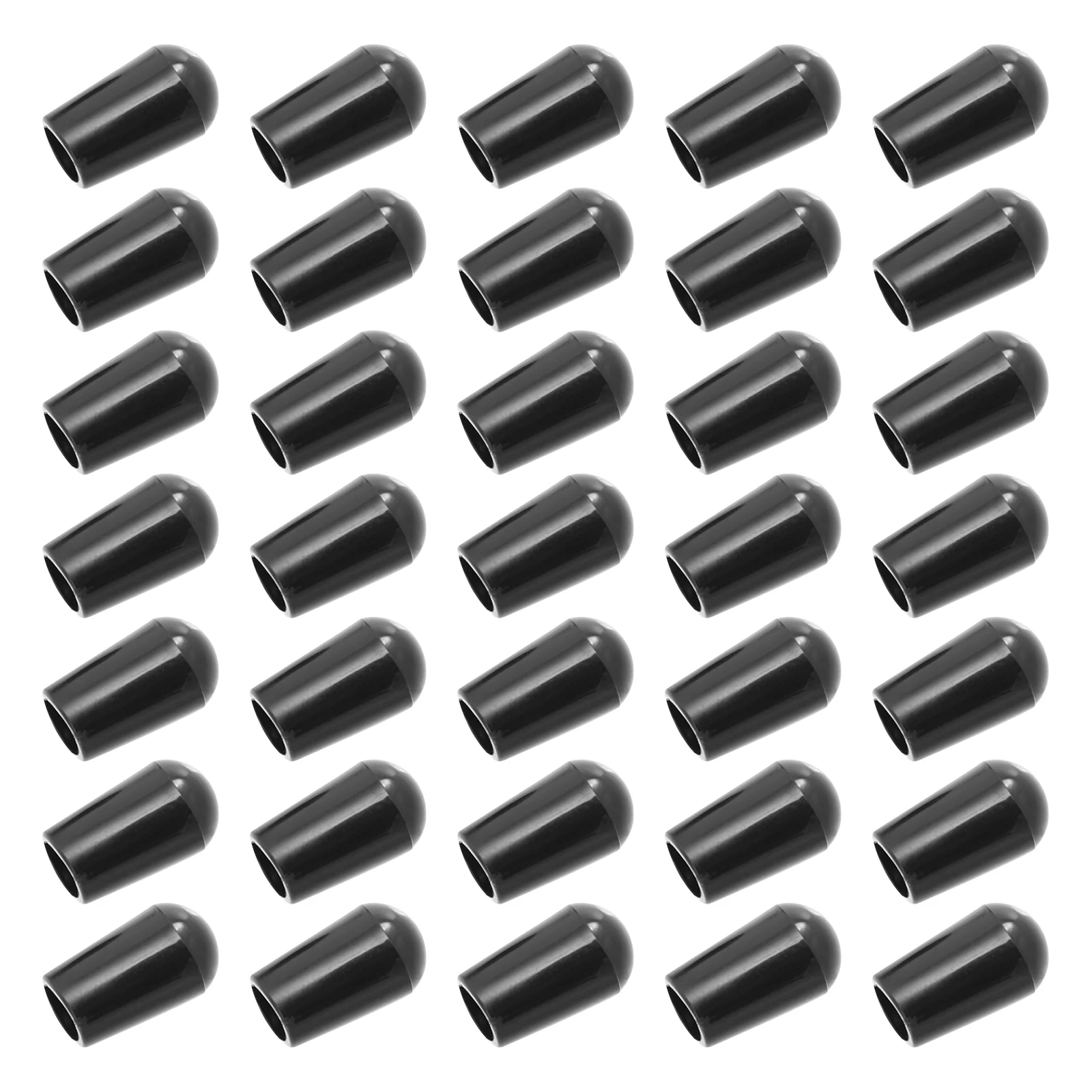 

200 Pcs Round Head Rubber Sleeve Wire Thread Protector Cover Shelf Prong Accessory Racks Organizer Tip Caps End Tine Pointed