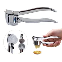 Garlic Press Crusher Mincer Kitchen Stainless Steel Garlic Smasher Squeezer Manual Press Grinding Tool Kitchen Accessories 5