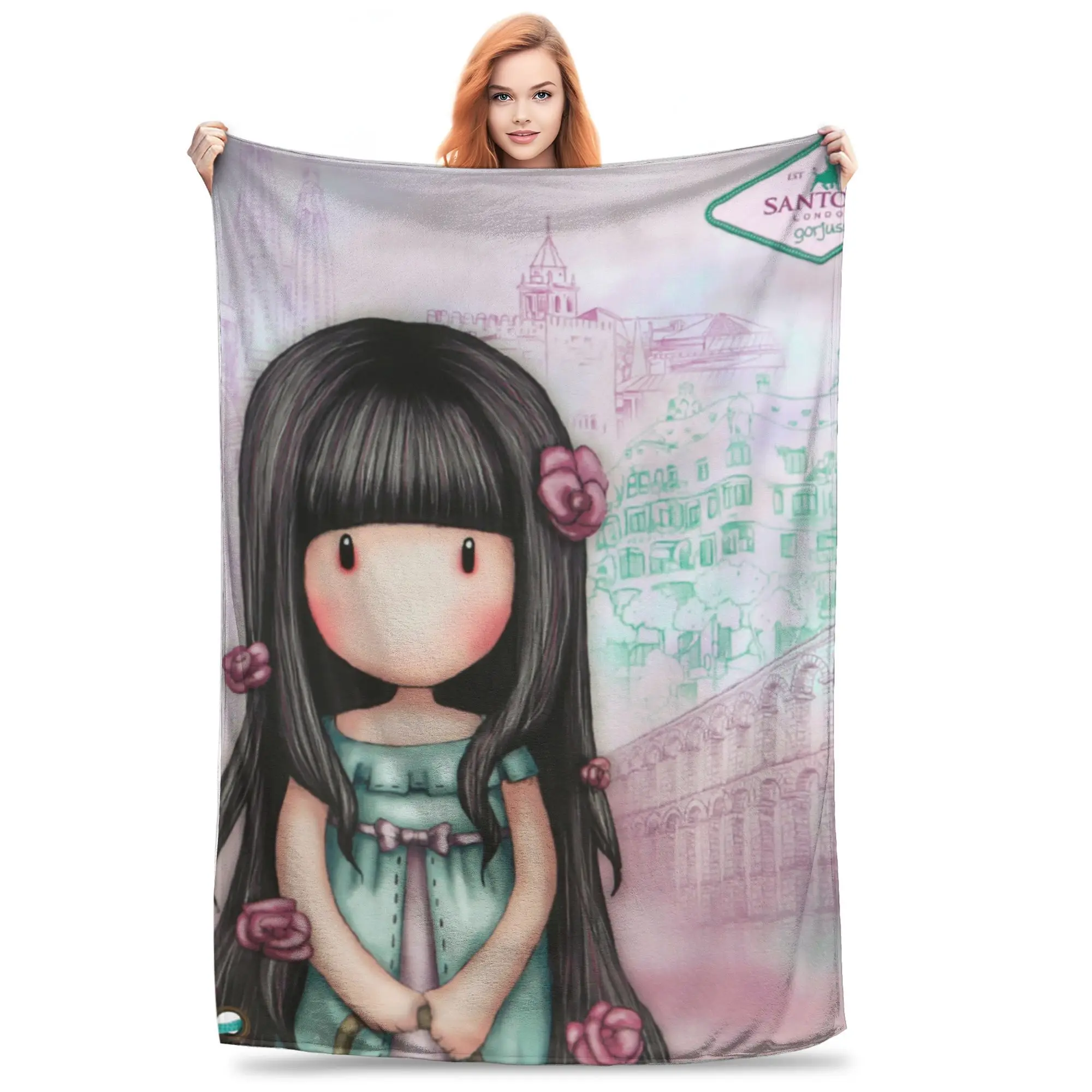 Santoro Gorjuss  Blanket Soft Warm Flannel Throw Blanket Cover for Bed Living room Picnic Travel Home Couch