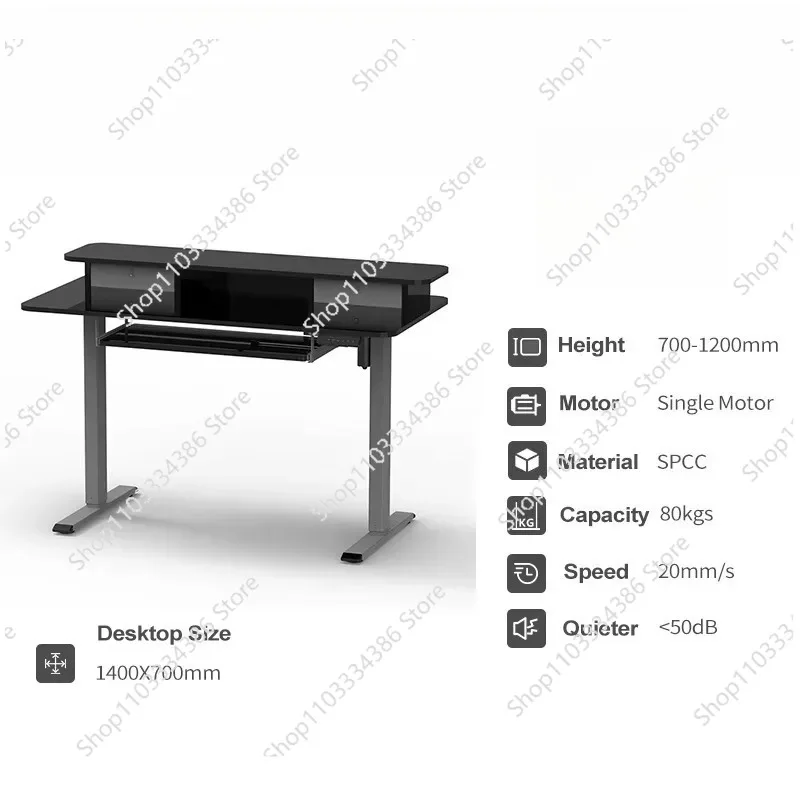 1.4M Smart Desk Single Moto Home Office Furniture Modern Electric Eeight Adjustable Table Computer Standing Desk Frame