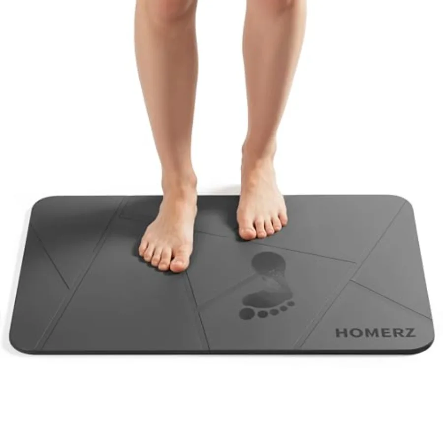 

Stone Bath Mat Premium Diatomaceous Earth Bath Mat Rock Absorbent Bath Mats for Bathroom Modern Stone Drying Mat Shower Mat Out