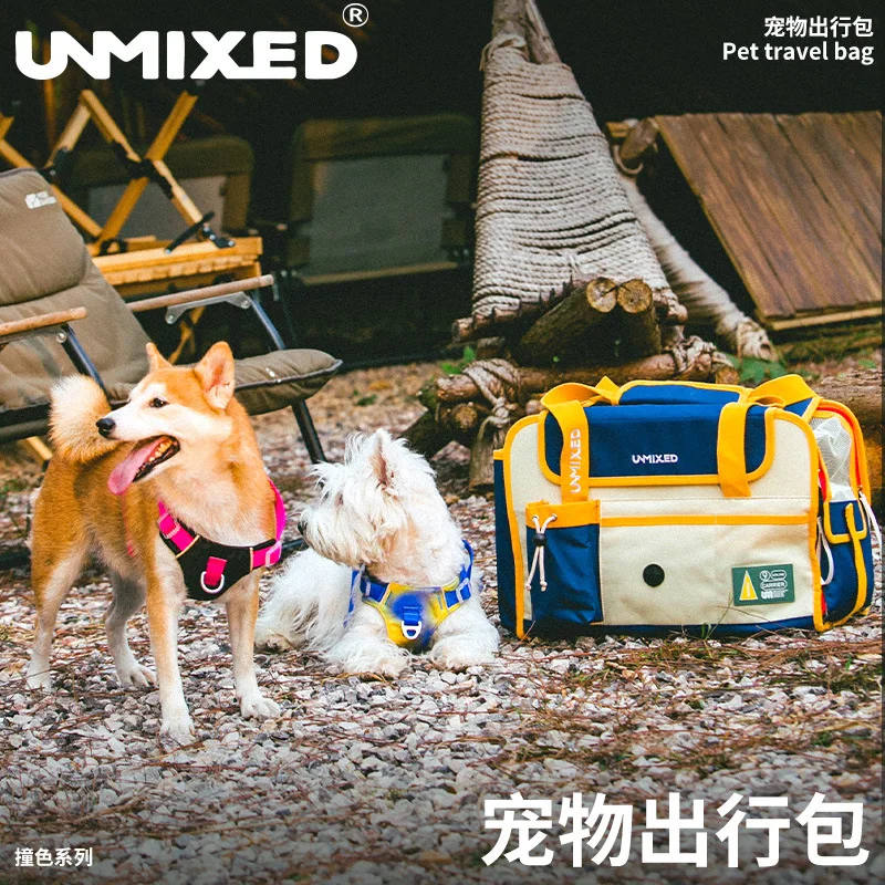 

Korean Style Minimalist Pet Outdoor Charter, Carrying Dogs, Cats, Small and Medium-Sized Dogs, Large Capacity, Dirt Resistant