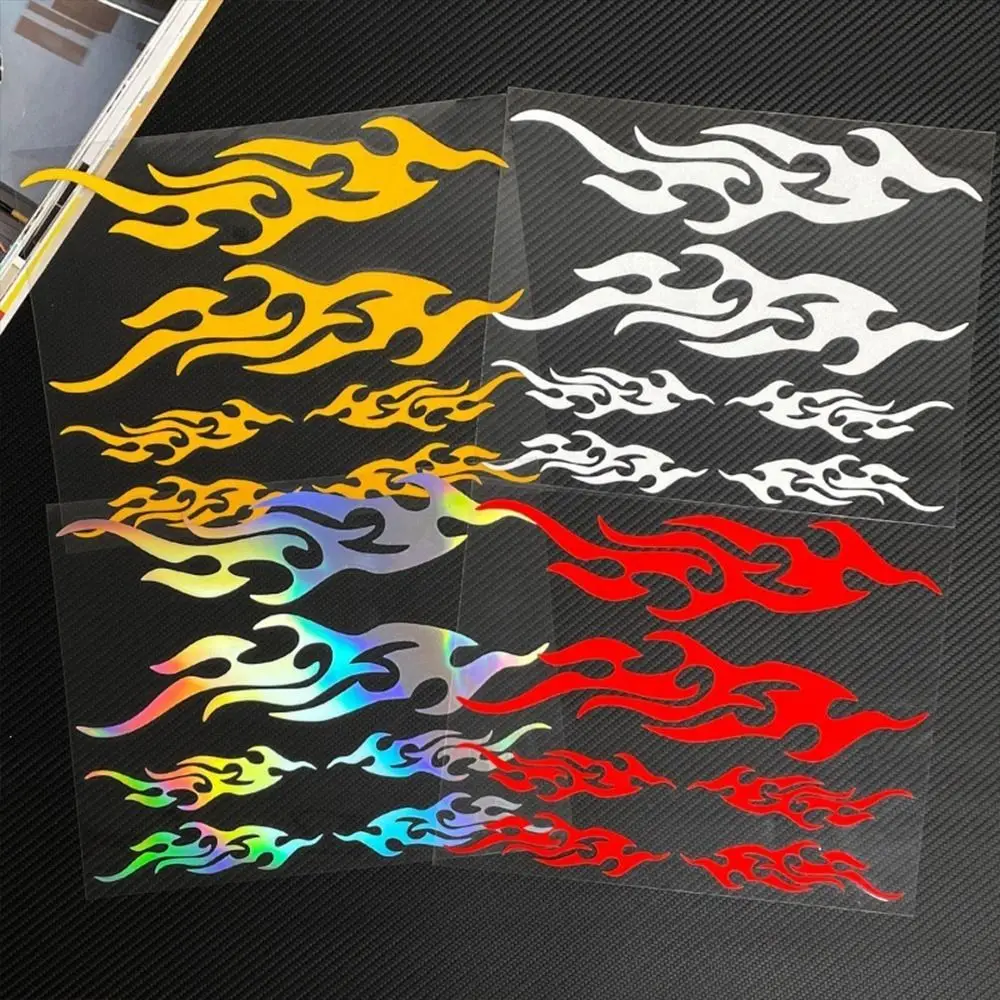Flame Pattern Motorcycle Sticker Reflective Design Automotive Vinyl Material Reflective Decal
