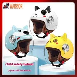 Casco di sicurezza per veicoli elettrici per bambini Casco per bambini mezzo casco universale per quattro stagioni Caschi di sicurezza per moto simpatico cartone animato