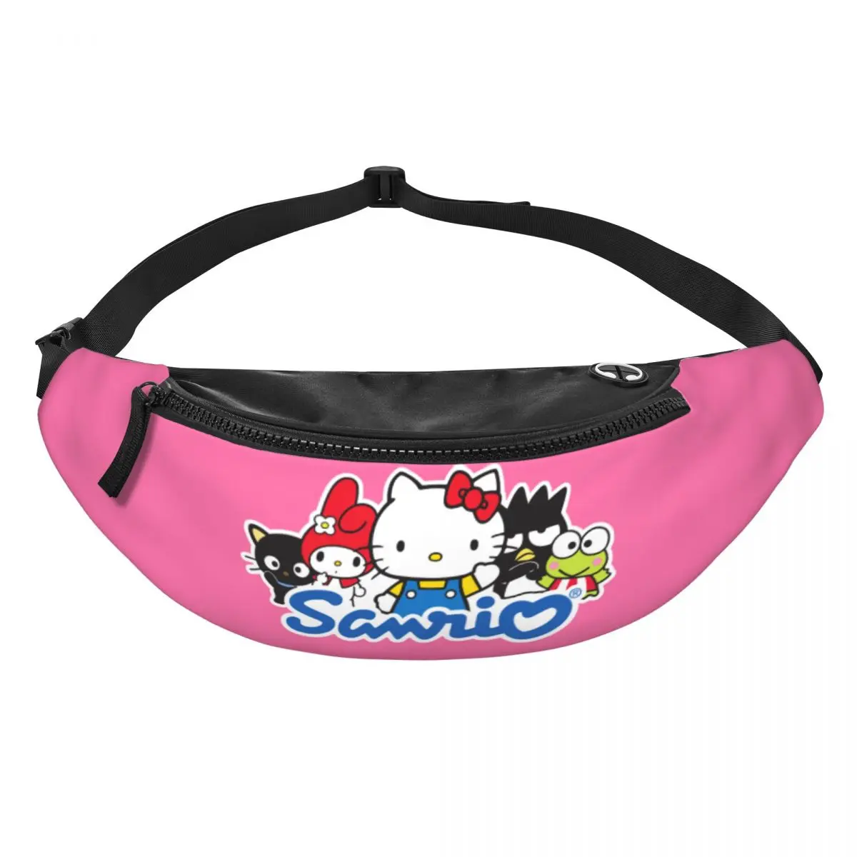 Custom Kitty White Hello Kitty Fanny Pack Women Men Cool Sanrio Crossbody Waist Bag for Travel Cycling Phone Money Pouch