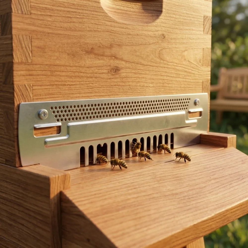 Galvanized Iron Beehive Mouse Guard Detachable Escapeproof Entrance Reducer Nontoxic Beehive Sliding Gate Hives Entrance