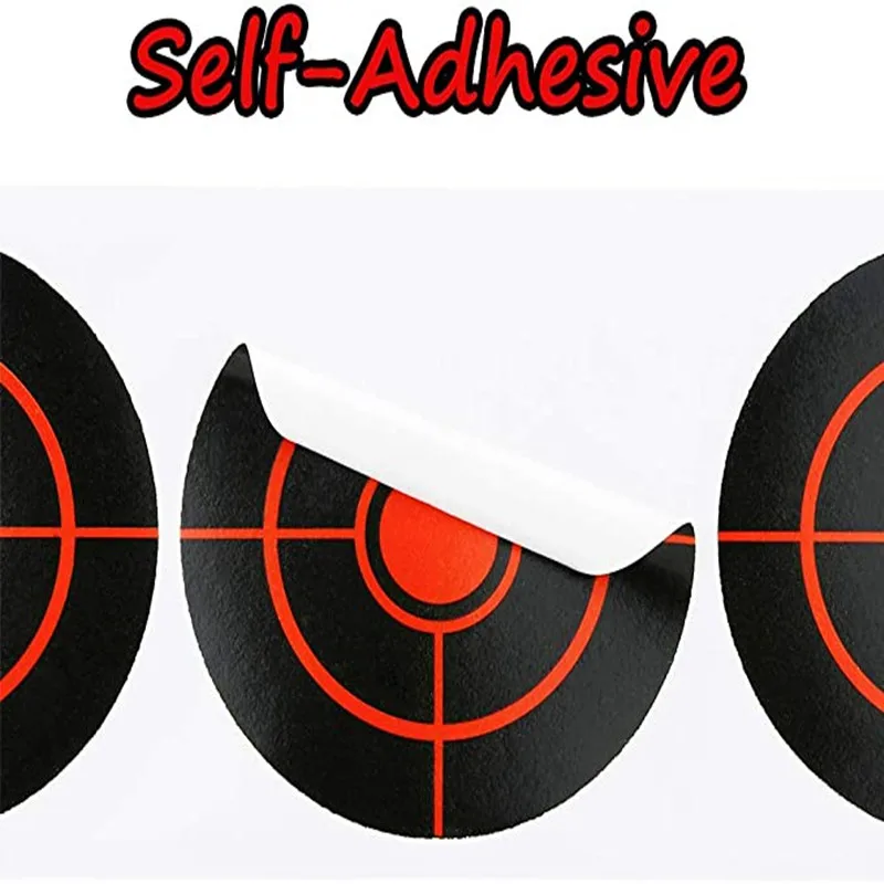 Impact Shooting Targe Splatter Stickers 250pcs Bullseye Adhesive Reactive for Shooting with Fluorescent