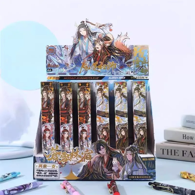 قلم جل Grandmaster Of Demonic Cultivation - قلم كتابة أسود Wei Wuxian & Lan Wangji للكتابة والتجميع