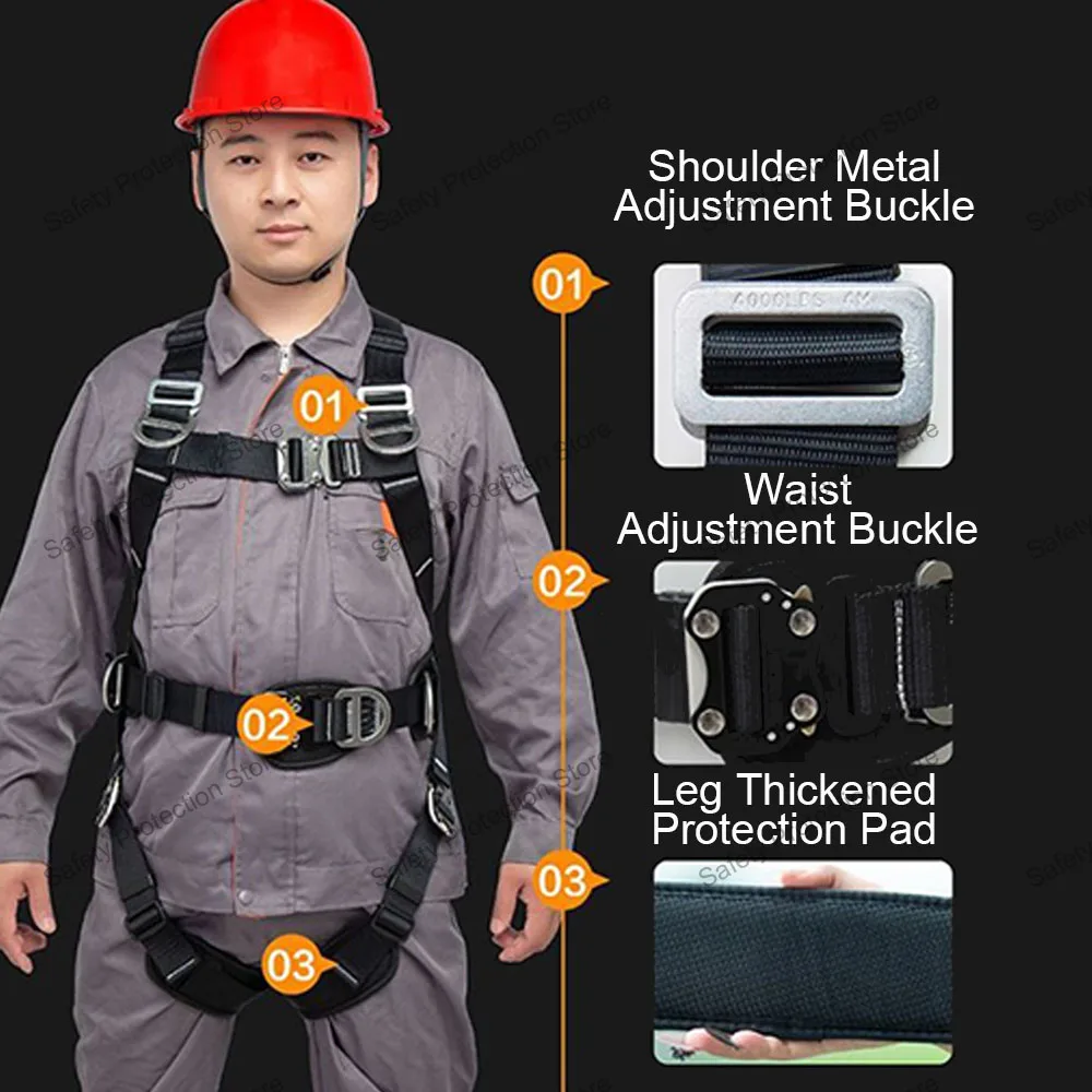 High Altitude Work Safety Harness Five-point Full Body Safety Belt Outdoor Climbing Training Electrician Protective Equipment