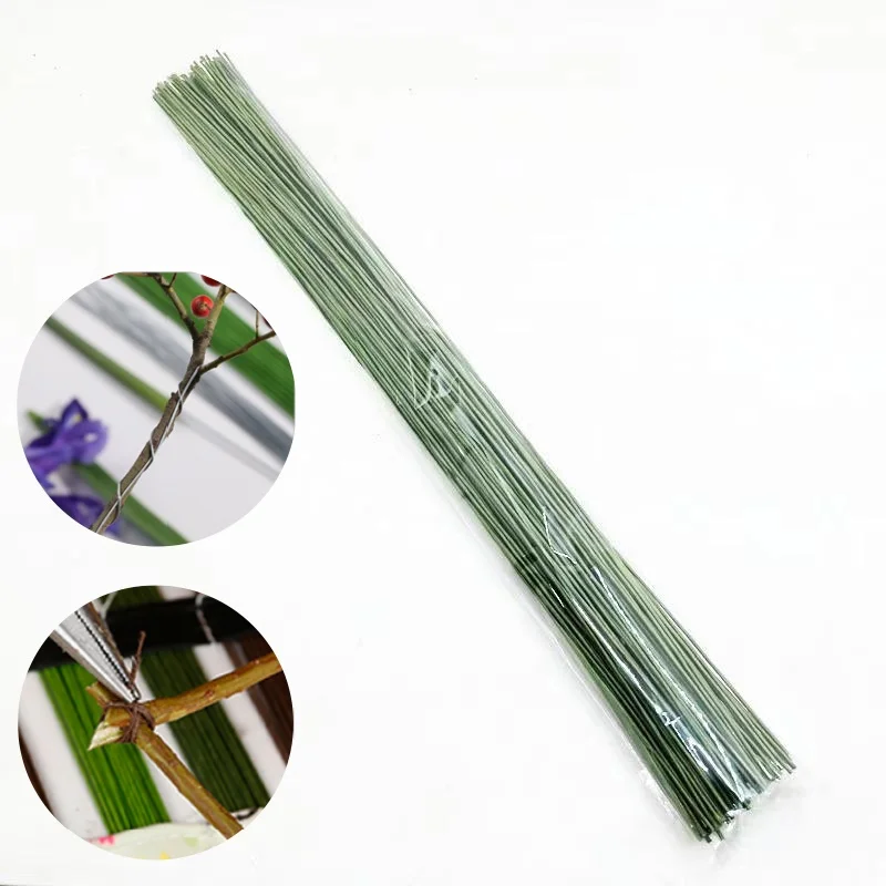 100PCS/Set #30/28/26/24/22 Paper Floral Wire Diameter 40cm Long Iron Wire Used For DIY Nylon Stocking Flower Branche Making