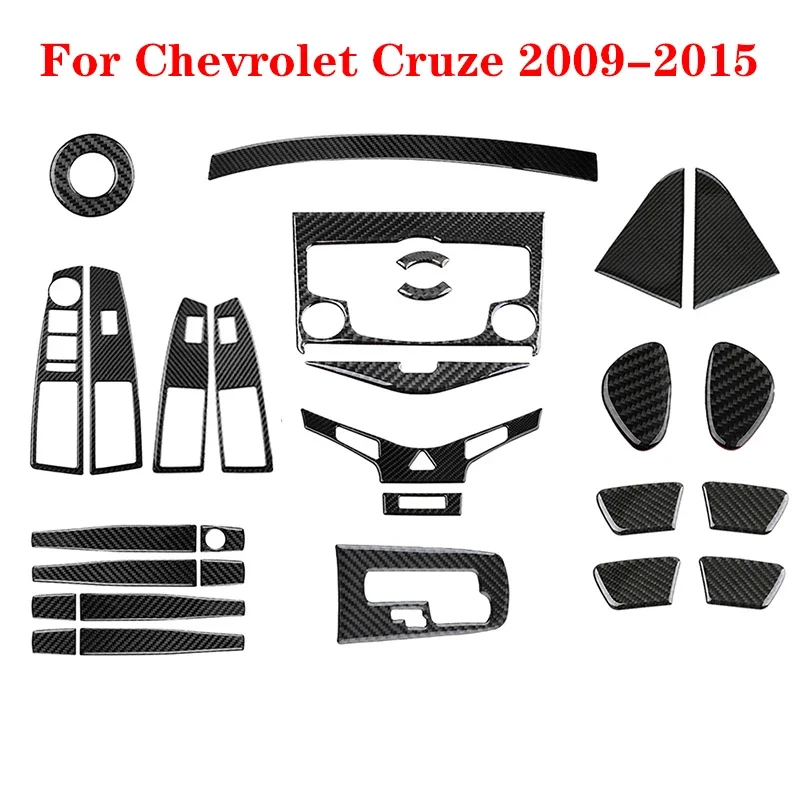 For Chevrolet Cruze 2009 2010 2011 2012 2013 2014 2015 Carbon Fibre Car Stickers Interior Mouldings Accessories Decorative Strip