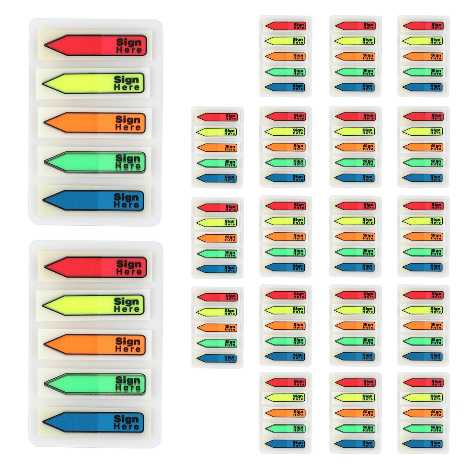 20packs Notary School With Dispenser Notebooks Planner Office 5 Colors Sign Here TabReusable Easy To Post Cute Style