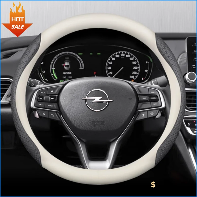 Leather Car Steering Wheel Cover for Opel Vauxhall Astra Mokka Insignia Corsa Vivaro Crossland Grandland GSE Meriva Accessories