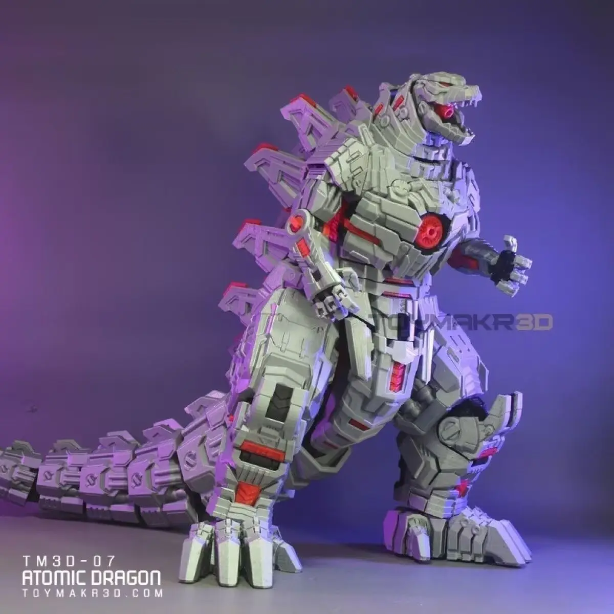 Mecha Godzilla 3D Printed Dinosaur, Full Articulated Joints Model Toy - view 5