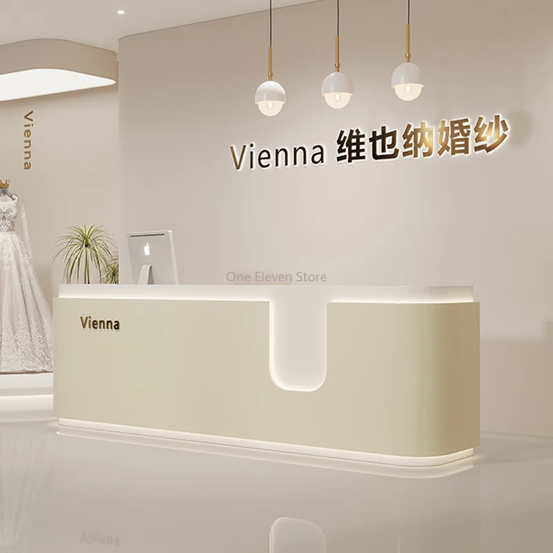 Simplicity Nordic Cashier Desk Reception Clothing Store Information Reception Desk Beautysalon Meubilair Beauty Salon Furniture