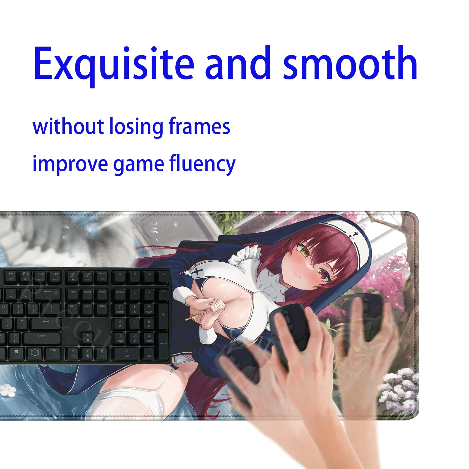 Hololive Houshou Marine Large Mouse Pad Laptop Gaming Keyboard HD printing Desk Mat Gaming Office Anime PC 400x900mm Mousepad view 5