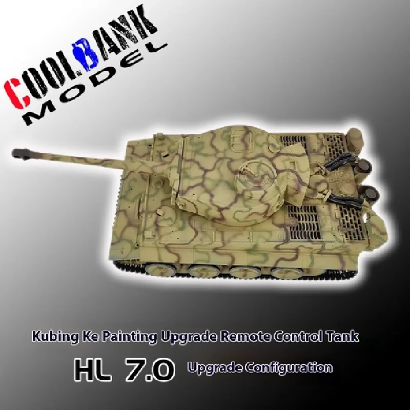 Kubing Ke Heng simulación proporcional larga Control remoto camuflaje alemán tigre pesado militar infrarrojo tanque de combate modelo