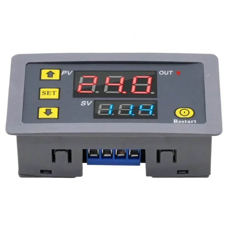 T3230 12V 24V 220VDigital Time Delay Relay Dual LED Display Cycle Timer Control Switch Adjustable Timing Relay Time Delay Switch