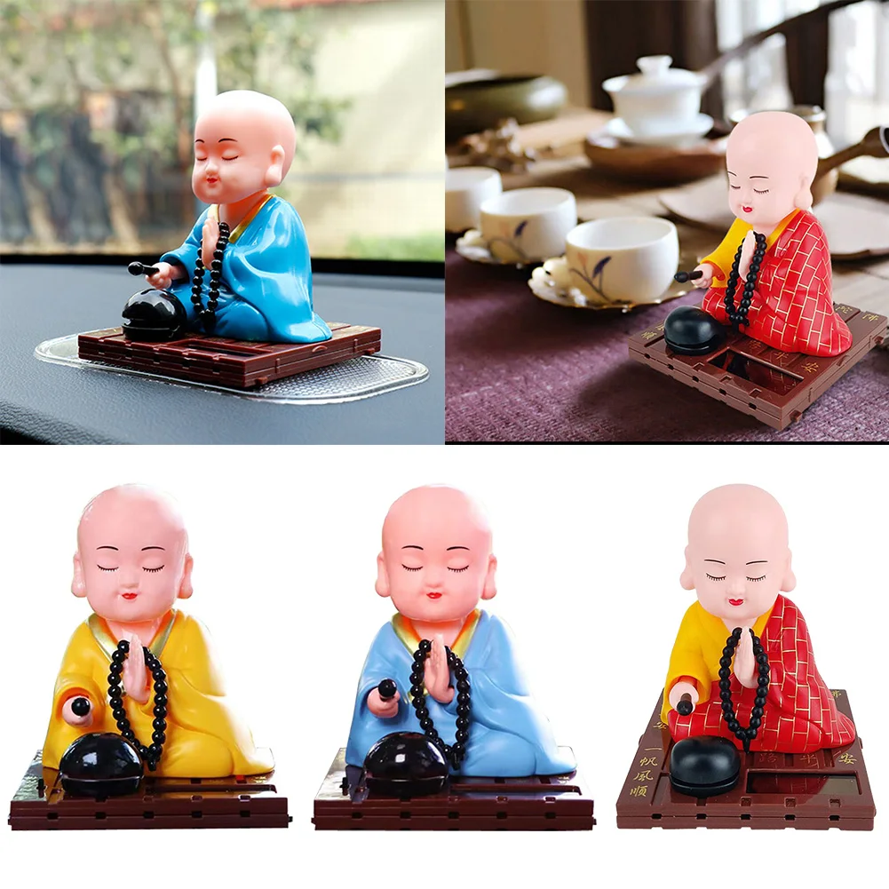 Solar Shaking Monk Ornaments Car Home Office Decorations Car Decoration Delightful Solar Monk Decor Solar Monk Ornaments