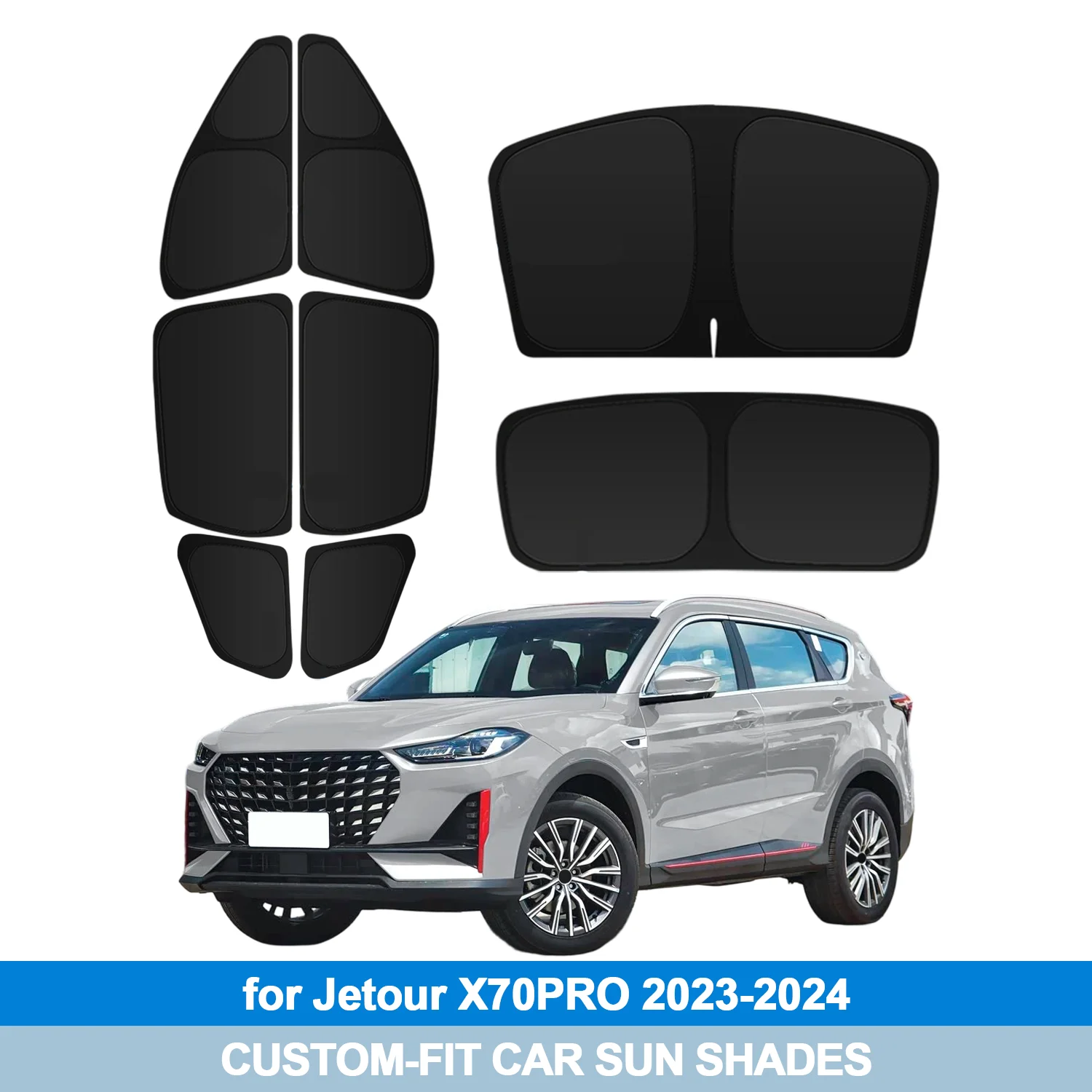 

For Jetour X70PRO 2023-2024 Windshield Sun Shade Side Window Shades Cover Sun Visor Shield Privacy Protection Car Accessories