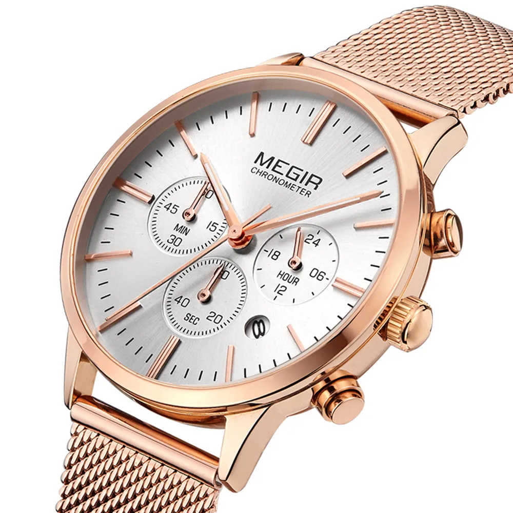 MEGIR Luxury Brand Women Watch Fashion Quartz Ladies Sport Casual Wristwatch Waterproof Female Dress Clock Relogio Feminino 2011