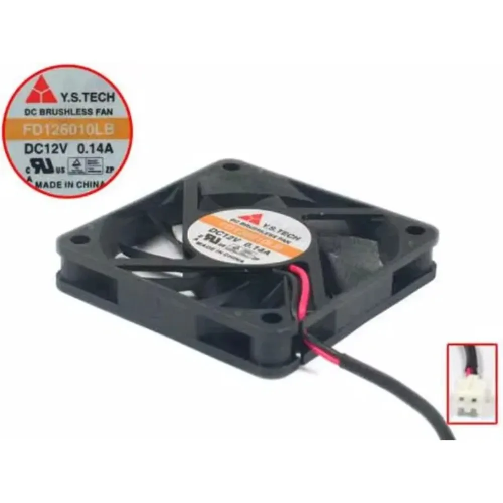 

Вентилятор охлаждения Y.S.TECH FD126010LB DC 12V 0.14A, 2-проводной, 60x60x10 мм
