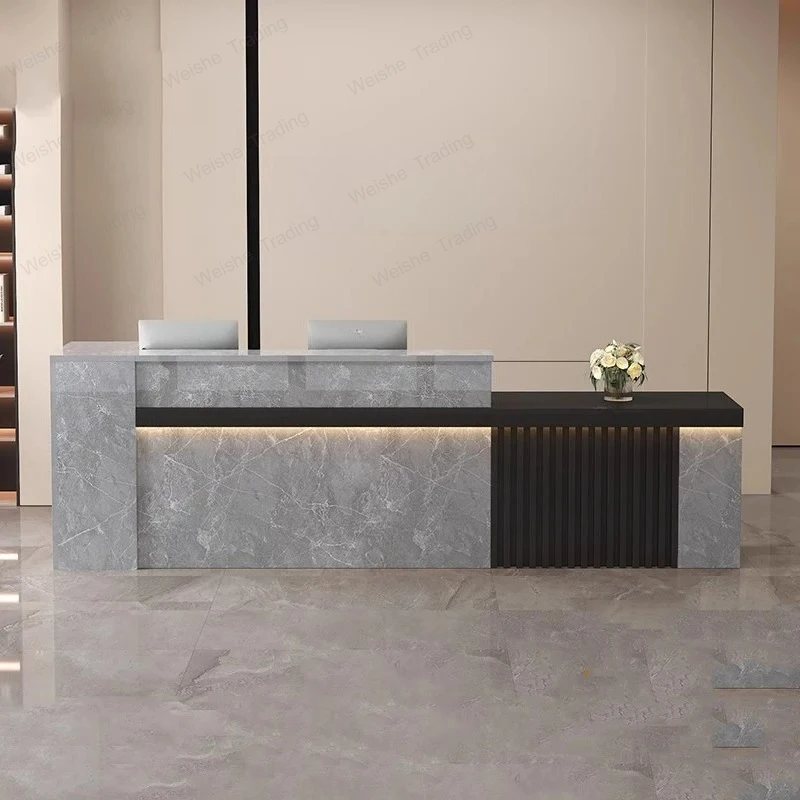

Industrial Luxury Reception Desks Modern Shop Beauty Bar Hotel Restaurant Reception Desks Display Bureau Commercial Furniture