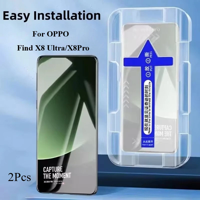 

2Pcs Screen Protector For OPPO Find X8 Ultra/ Find X8 Pro/X7 Ultra/X6 Pro/X5 Pro/X3 Pro Tempered Glass Auto Matic Installer Tool