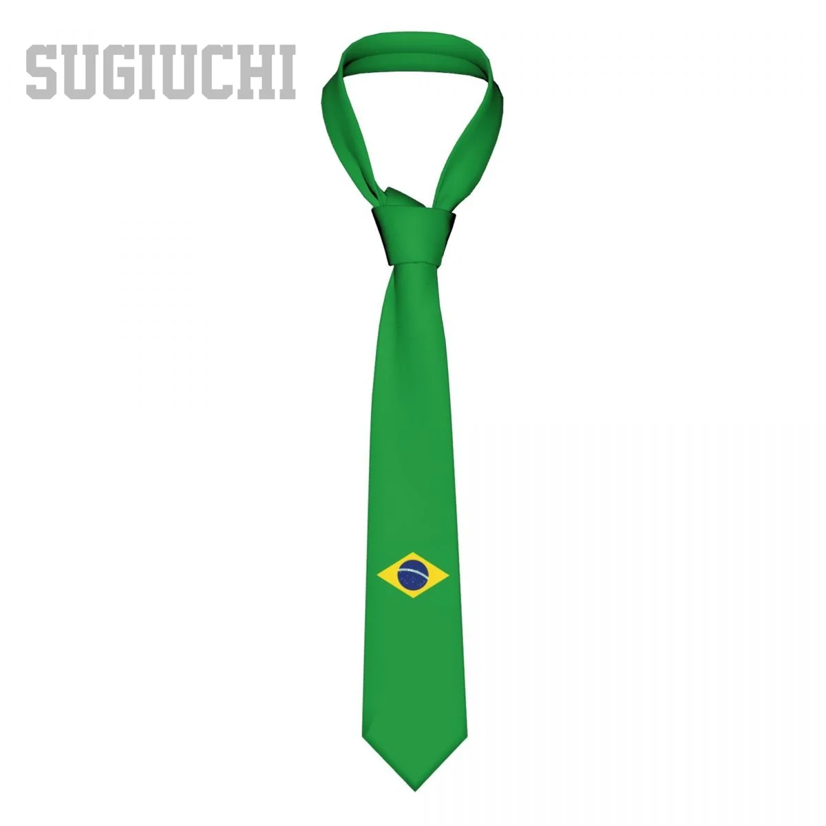 

Brazil Flag Emblem Men Women Neck Ties Casual Plaid Tie Suits Slim Wedding Party Business Necktie Gravatas