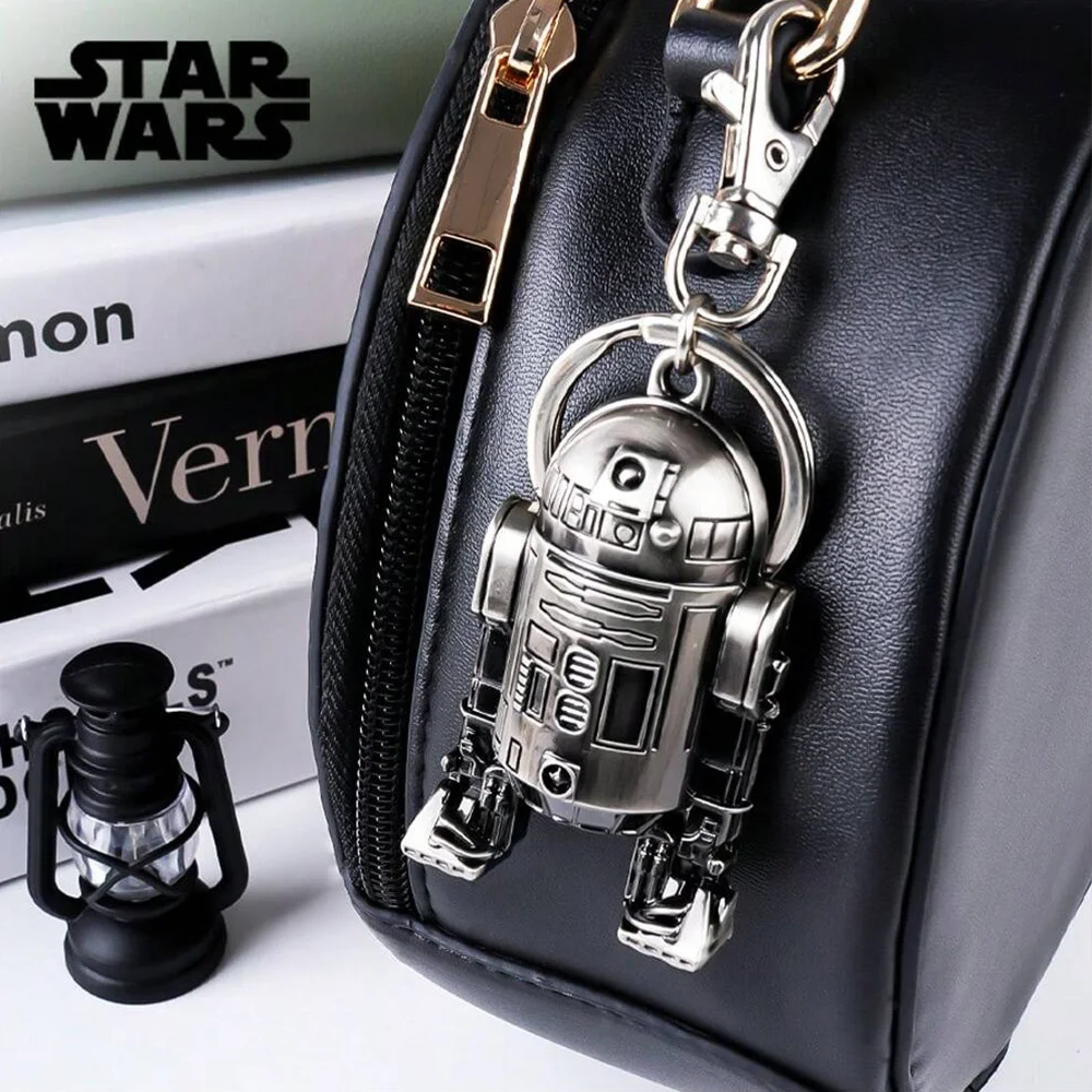 Star Wars-Llavero de figura de Anime con licencia oficial, R2-D2, figura 3D, Clip para bolso, dijes, mochila, decoración, regalo, 1 ud.