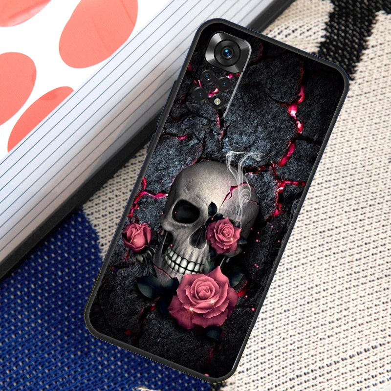 Gothic Fashion Skull Case For Xiaomi Redmi Note 12 8 9 10 11 Pro 9S 10S 11S 8T Redmi 10 12C 9C 10A 10C Coque