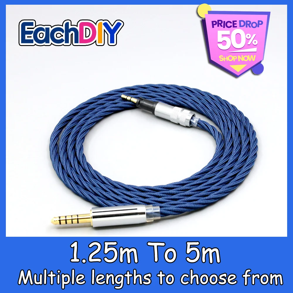 

99% Pure Silver OCC Graphene Alloy Full Sleeved Earphone Cable For Sennheiser Momentum 1.0 2.0 Headphone LN008580