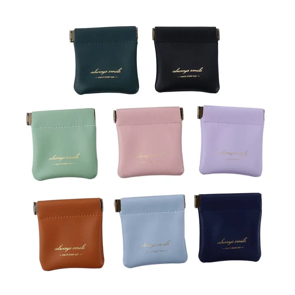 

Portable PU Leather Lipstick Storage Bag Earphone Protective Sleeve Cosmetic Bag Mini Earphone Bag Small Coin purse