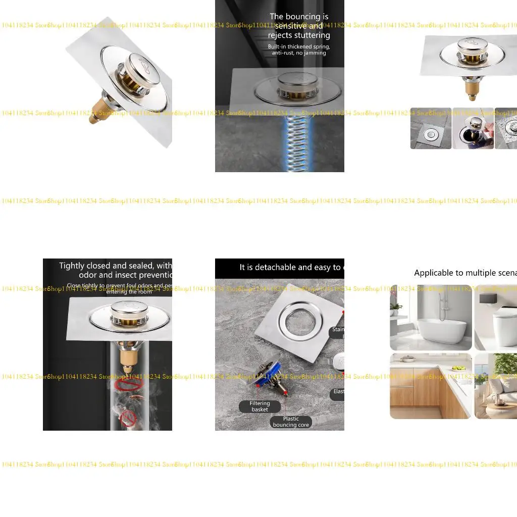 

P9FB Stainless Steels Floor Drain Bounce Type Shower Floor Drain Bathroom Accessories