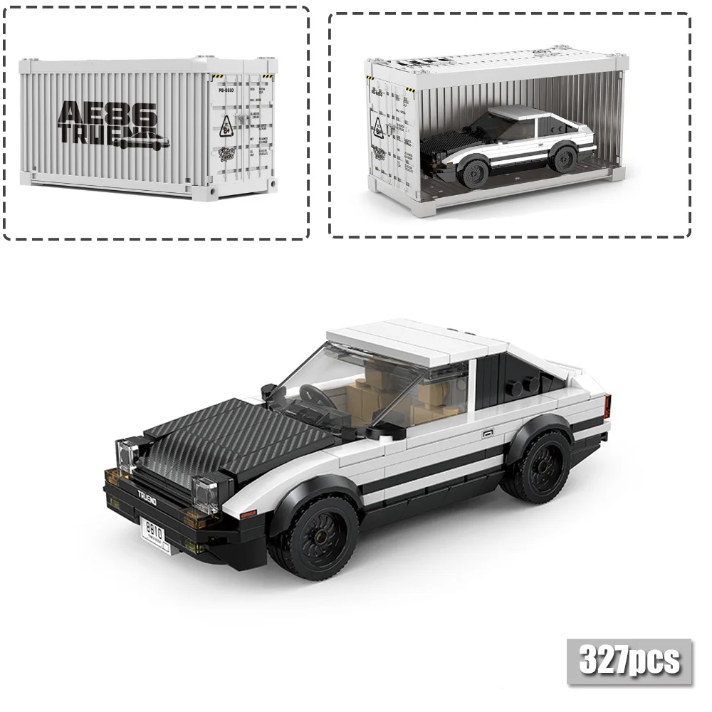

City 327PCS Speed AE86 Car Model Building Blocks Set Racing Car Sport Vehicle With Container Display Box Toys Bricks Kids Gifts