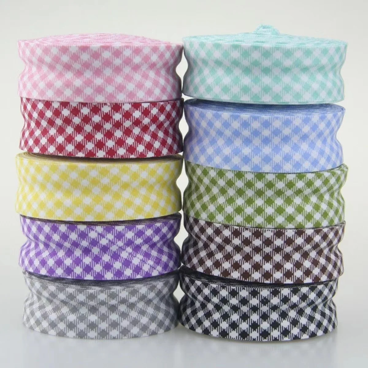 25mm Cotton Single Folded Bias Binding Tapes Cross Grain Fabric Tape for Craft Apparel Sewing Hemming & Edge Wrapping