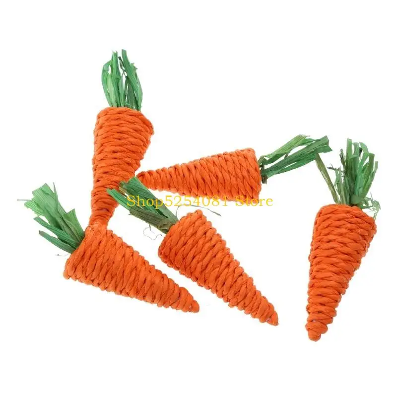 AXYC 5er-Pack Gras-Leckerli, Haustier-Kauspielzeug für Meerschweinchen, Kaninchen, Hamster, Rennmäuse, Kaninchen, natürliches – Detail 3