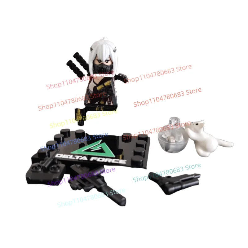 

Строительные блоки MOC, военные спецназ, мини-фигурка, сборная модель, дисплей, мультяшные аниме-аксессуары, игрушка в подарок