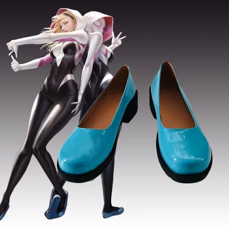 

Гвен Стейси Косплей Костюм Синяя обувь ручной работы