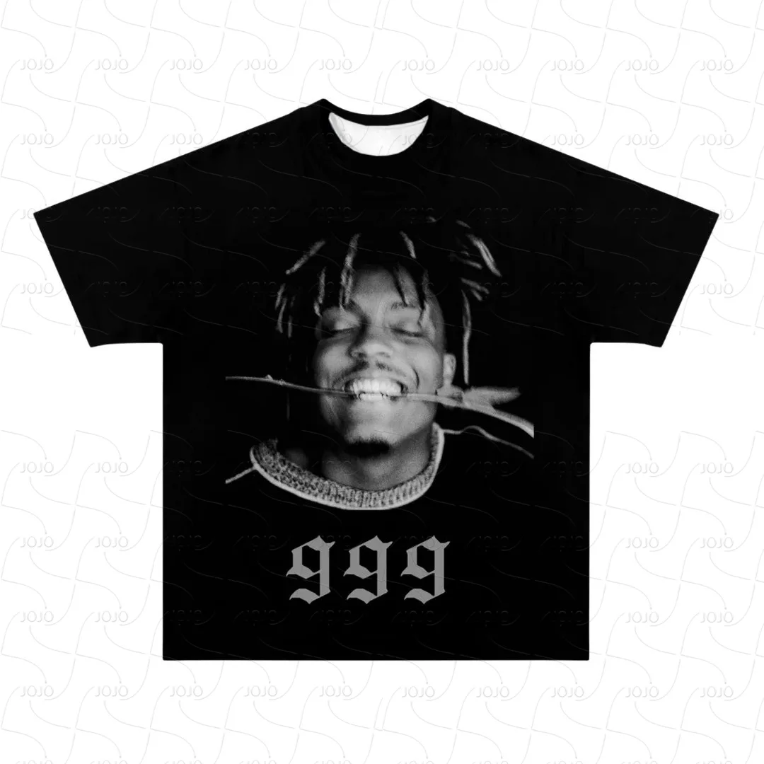 

RIP Rapper Juice Wrld Ретро Графическая футболка Мужская одежда в стиле хип-хоп Y2k Унисекс Мода Oversize Ghetto Gangster Топ Подарок для фаната