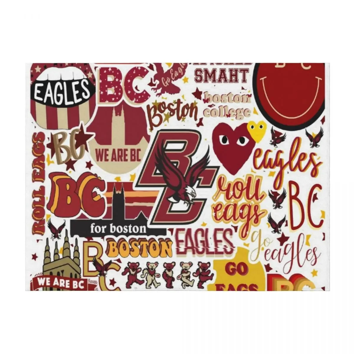 

BC Eags Throw Blanket Plaid on the sofa blankets ands for winter Luxury Blankets