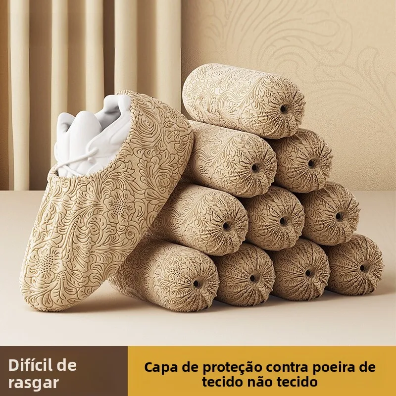 disposable-non-woven-fabric-shoe-covers-thickened-indoor-home-use-anti-slip-waterproof-reusable-special-thick-foot-covers