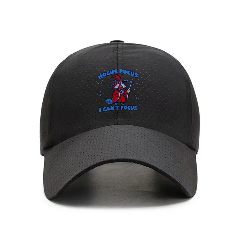 Hocus Pocus Cant Focus Witch Quick Dry Baseball Cap Unisex Breathable Hat for Men Women Teens