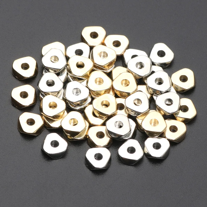 6/7mm 100pcs Irregular Fillet Geometry CCB Spacer Beads Earrings Acrylic Beads For Jewelry Making DIY Jewelry Crafts Accessories