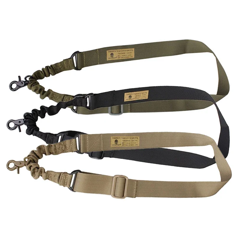 Emersongear Nylon Webbing Multiuse Durable Rifles Sling Tactic Single Point Bungee Sling Quickly Adjust Length Shoulder Strap