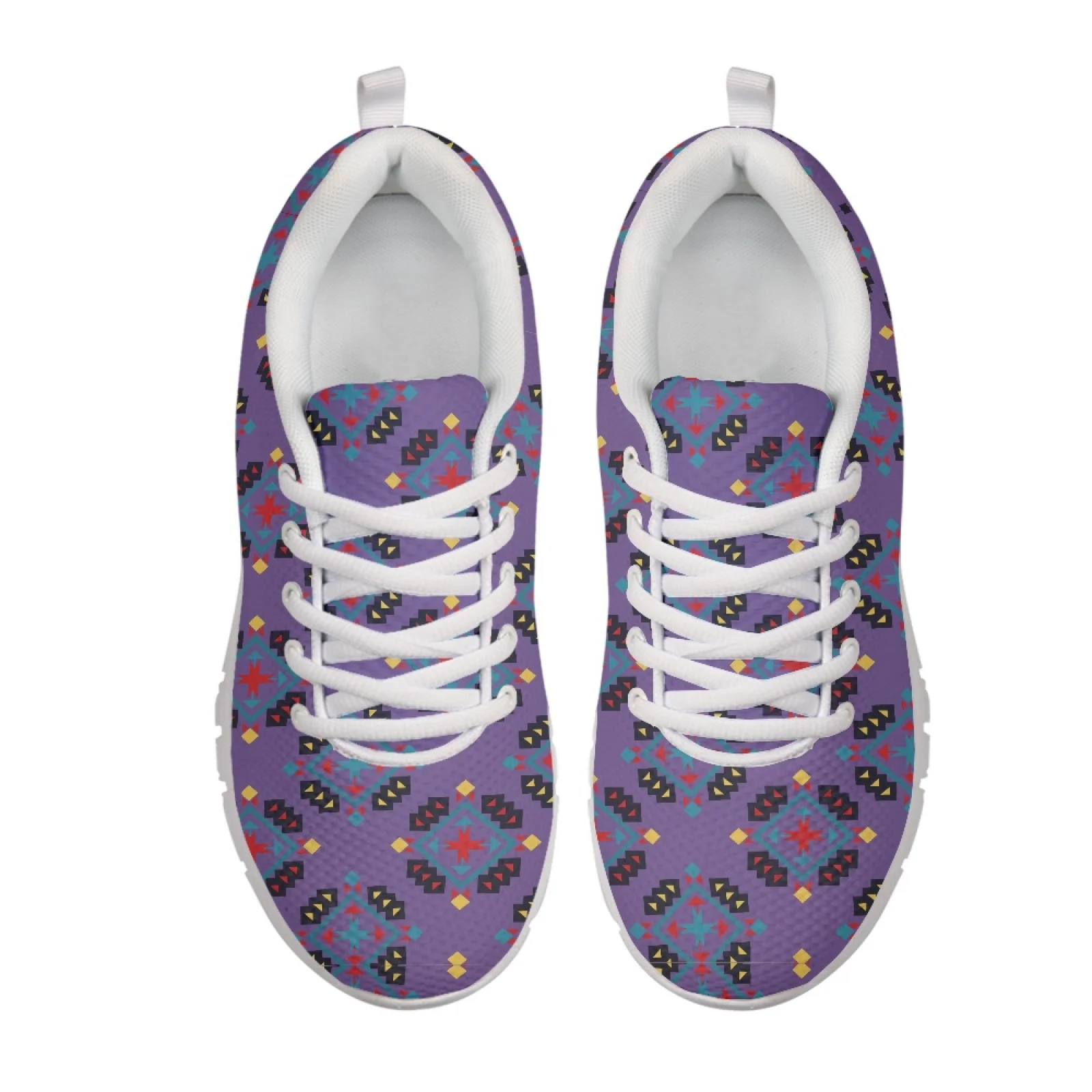 Coloranimal Purple Red Pattern Breathable Running Sneakers Tennis Shoes for Women Running Shoes for Womens Ladies