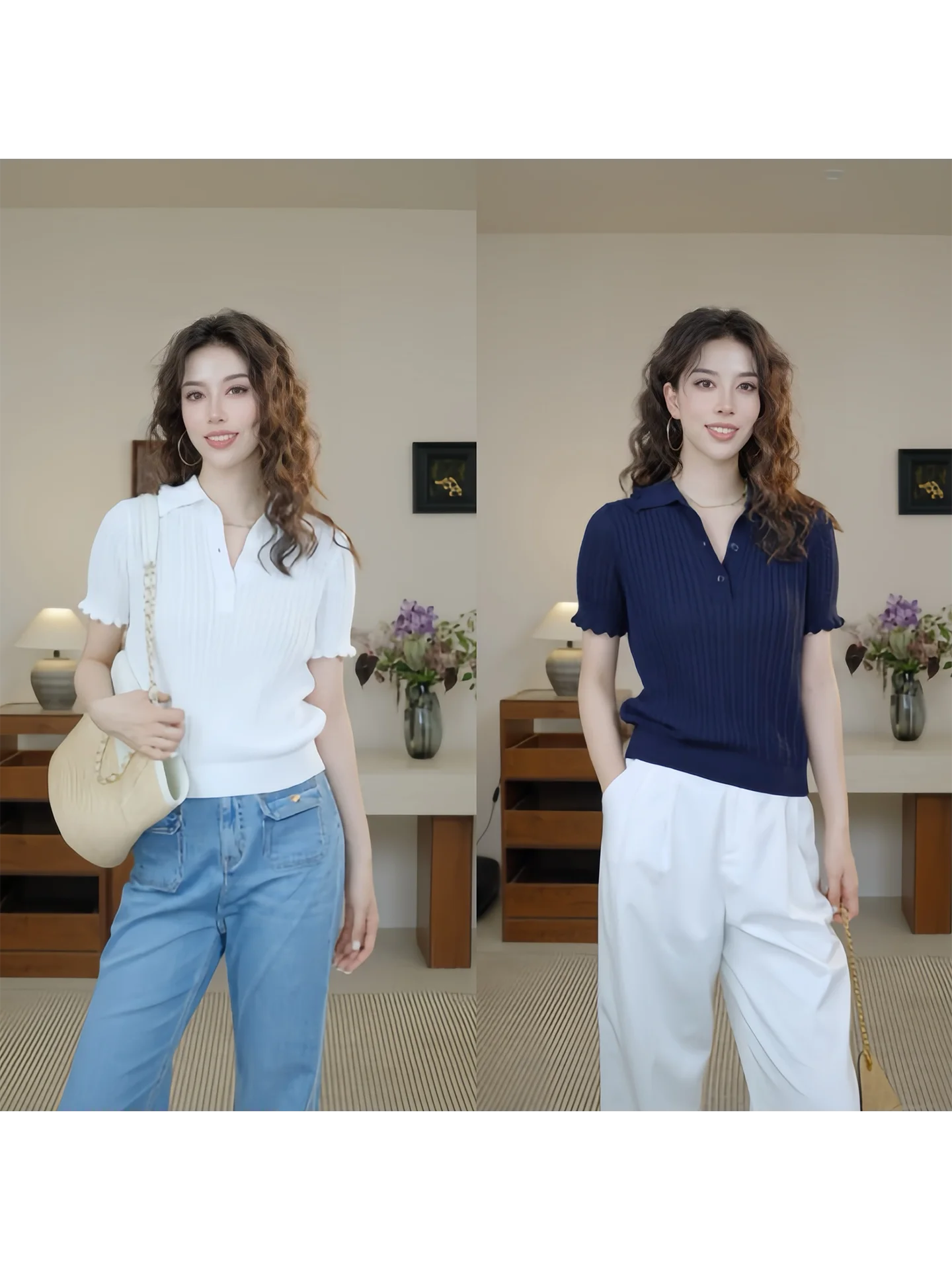 

Женский трикотажный топ Nana Tall DMX Early Spring с коротким рукавом, универсальный, стройнящий, в нежном стиле, из хлопка, минималистичный крой